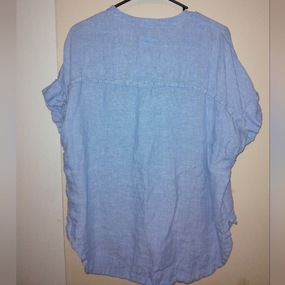 Pure Linen blue shirt size‎ 14 - Picture 2 of 6